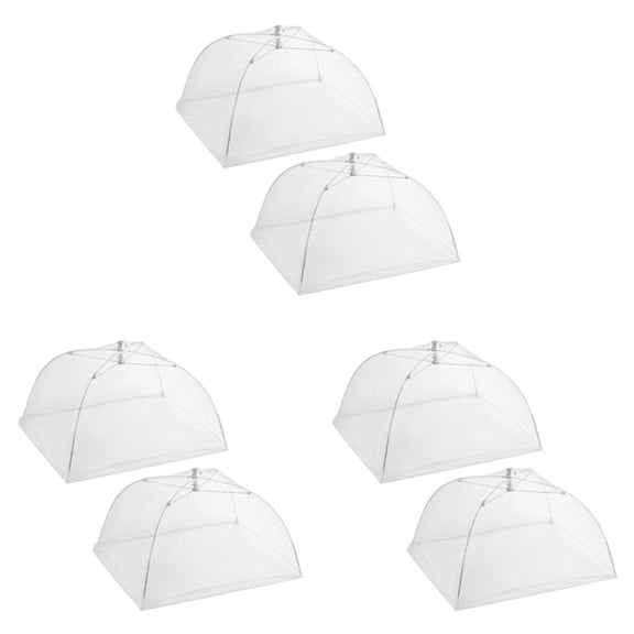 GOOHOCHY Set of 3 Food Cover Microwave Lid Net Covers for Outdoors Foldable White