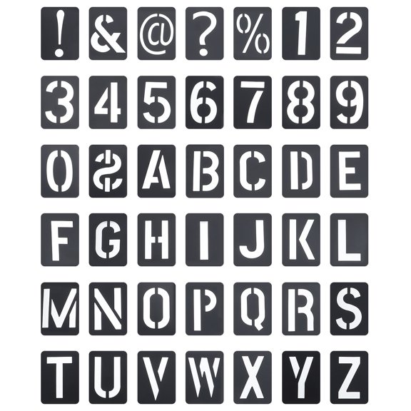 GOOHOCHY Set of 3 Number and Letter Stencils for Inkjet Printing, Spray Templates for Crafting and Projects