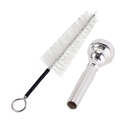 GOOHOCHY  Shape Mouthpiece Cleaning Brush Horn Trumpet Accessories Silver
