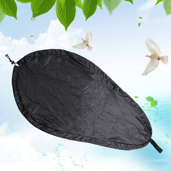 GOOHOCHY Silver Coated Polyester Breathable UV Blocking Kayak Cover Ocean Cover - Size S (Black)