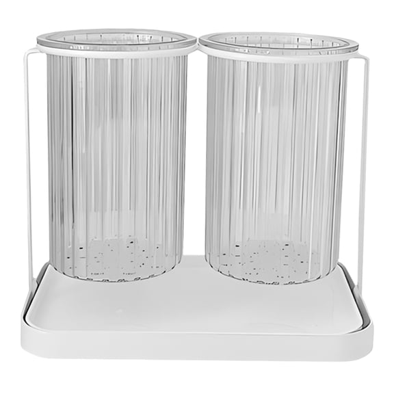 GOOHOCHY Cutlery Draining Holder Kitchen Utensil Holder White 1Pcs