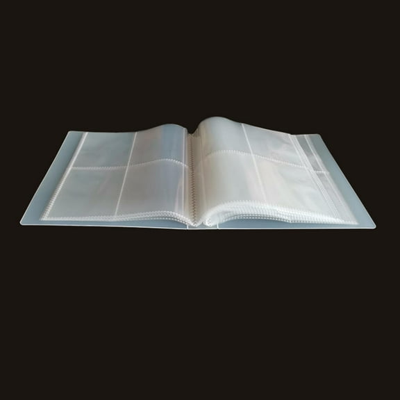 FUTUREORYY Large Capacity White Photo Album with Clear Display Sleeves, Ideal for Home and Office Organization
