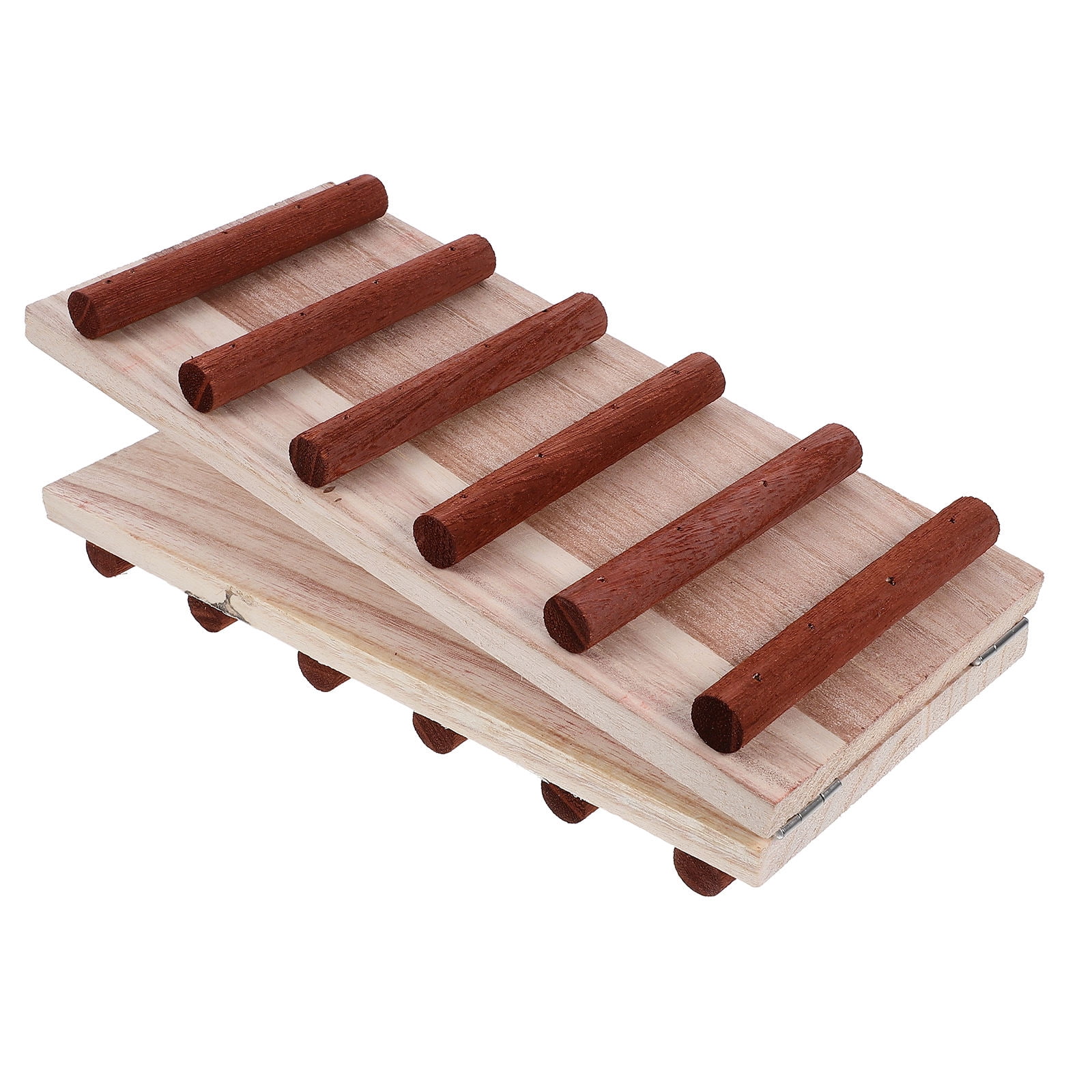 View of FUTUREORYY Climbing Toy for Hamsters Khaki Wood 1Pcs 11.8X5.7X0.8In ...