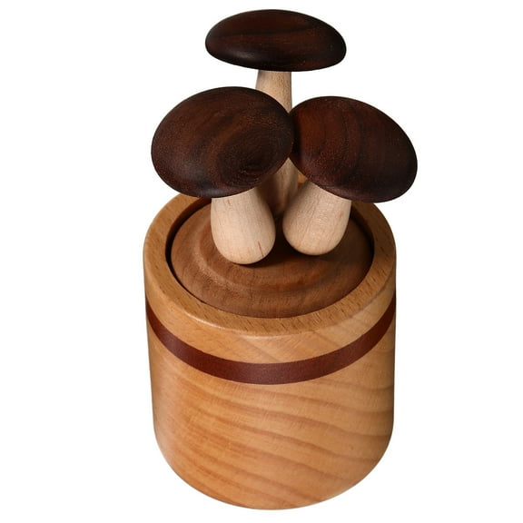 GOOHOCHY Small Wooden Mushroom Diffuser Cute Essential Oil Diffuser For Office Home Car Aromatherapy Diffuser Natural Wood Design Holiday Present