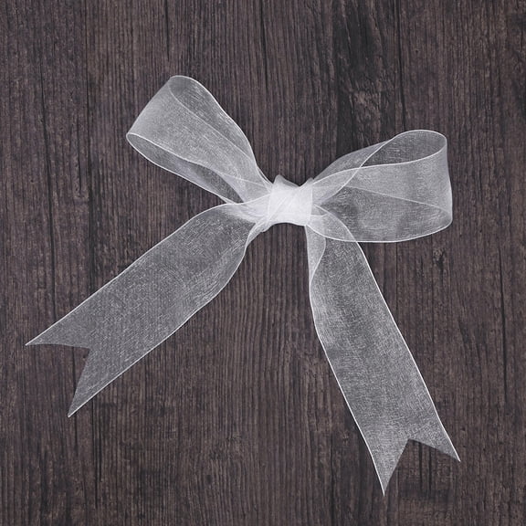GOOHOCHY Snow Yarn Belt Gift Packaging Material Organza Ribbon Making Sewing White