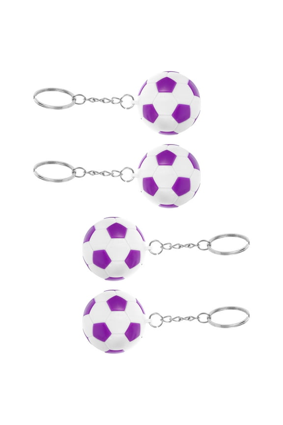 Keychain for Boys White Metal 4Pcs 1.4in
