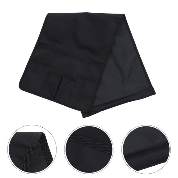GOOHOCHY Sofa Remote Control Storage Bag Multi-pocket Storage Bag 88x32cm Black