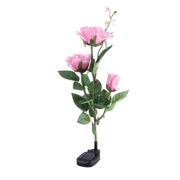 Mobutofu Landscaping Solar Lights Pink Silk Fabric Homeowners 1Set 31.5in