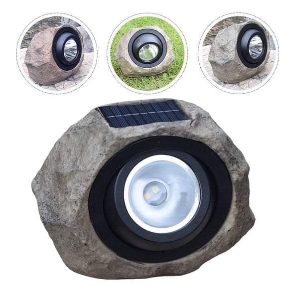 GOOHOCHY Solar Stone Garden Outdoor Power for Outdoors outside