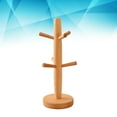 thumbnail image 1 of GOOHOCHY Solid Beech Kitchen Storage Rack Mug Rack Tree Removable Coffee Tea Cup Organizer Hanger Holder with 6 Hooks (12x12x32cm), 1 of 8