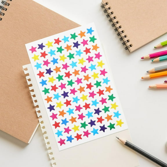 GOOHOCHY Sparkly Star Sticker Self Adhesive Stickers Child Student