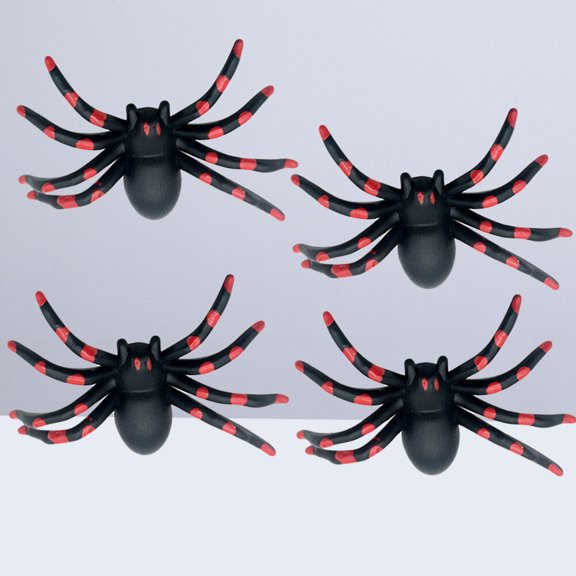 Mobutofu 4Pcs Easy Install Red Auto Tyre Caps with Unique Spider Shape for Universal Vehicle Use