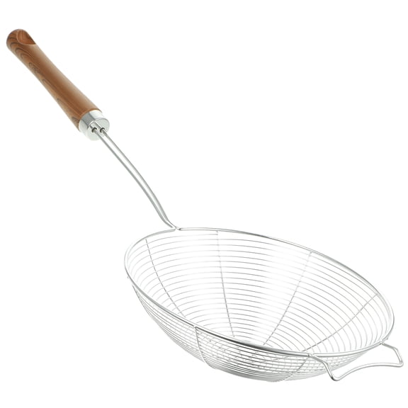Mobutofu Stainless Steel Spider Skimmer with Ergonomic Handle, 17.3 x 6.9 x 2 inches, Kitchen Strainer Tool