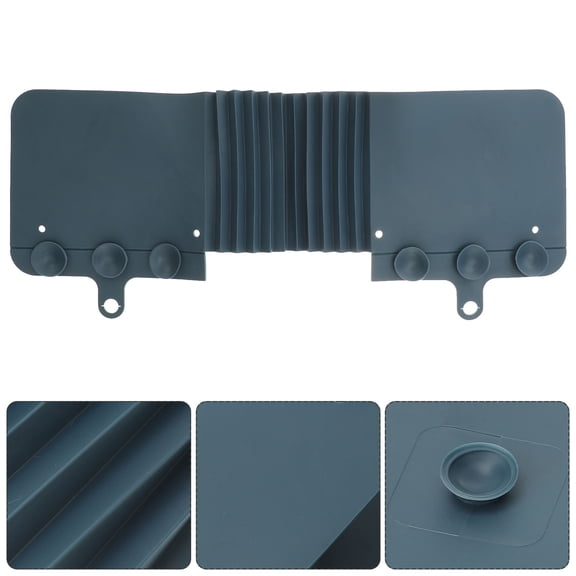 GOOHOCHY Splatter Guard for Sink Use in Dark Green and Easy to Clean with Raised Baffle 7.87 x 5.9 inches