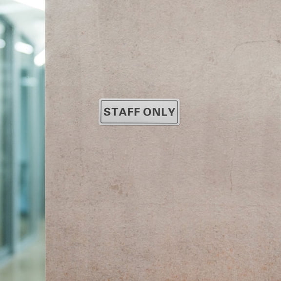 GETAJGHSD Employee Only Aluminum Door Sign Sleek Design Easy Installation for Offices
