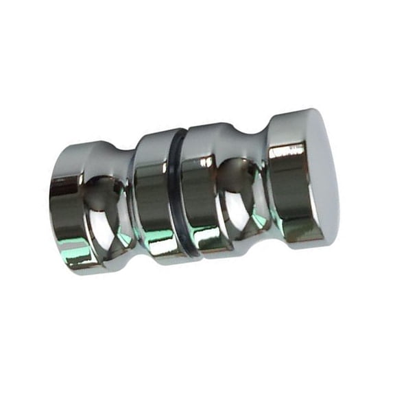 Mobutofu Silver Glass Door Handle Steel Finish Easy Install for Bathroom and Office