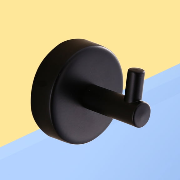 GOOHOCHY Stainless Steel Clothes Hook for Holding Clothes Black Wall Mounted Organizer 1.5 inch diameter
