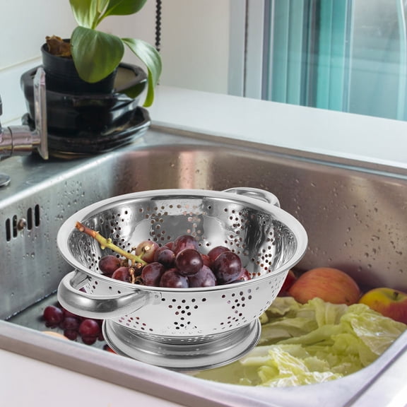 FUTUREORYY Kitchen Fruit Basket Stainless Steel with Fine Holes for Draining
