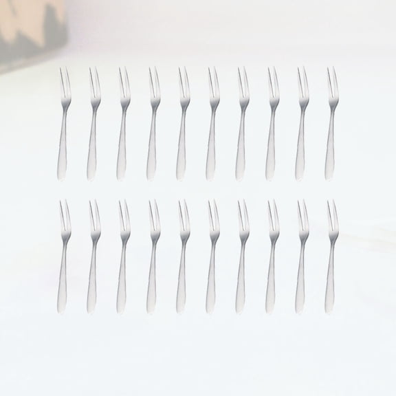 GOOHOCHY 20pcs Stainless Steel Mini Fruit Forks 3.54 Inches for Home and Restaurant Use