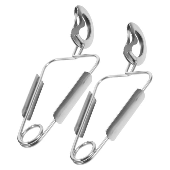 GOOHOCHY Stainless Steel Kitchen Tongs with Spring Mechanism for Serving Seafood Snails and Escargot 2pcs