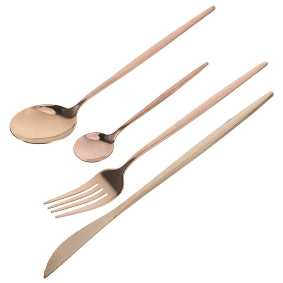 GOOHOCHY Stainless Steel Kitchen Utensils Set with Rose Gold Finish for Elegant Dining Experiences 8 Pieces