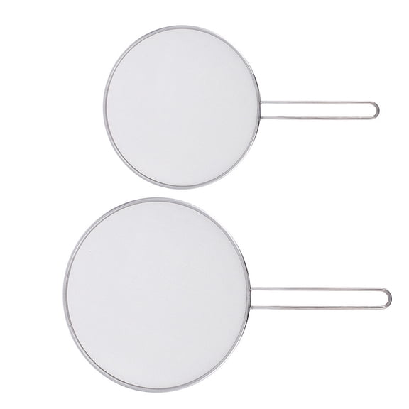 GOOHOCHY Stainless Steel Oil Separation Nets with Explosion Proof Cover for Home Use 2 Pcs Silver