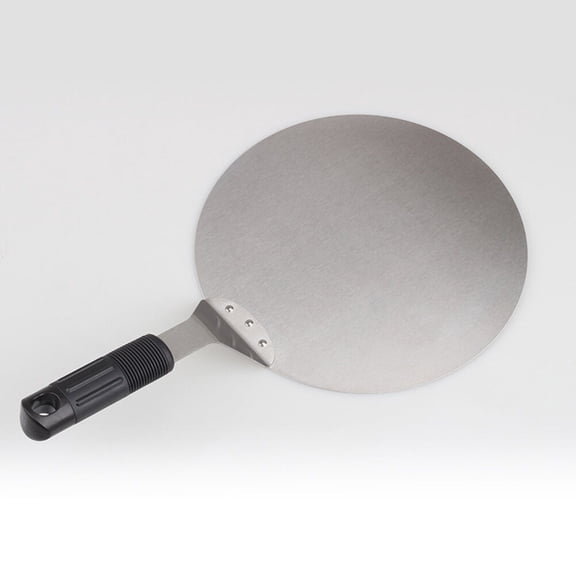 GOOHOCHY Stainless Steel Pizza Transfer Shovel Round Cake Spatula Lifter Pizza Server Kitchen Tool (PP Handle)