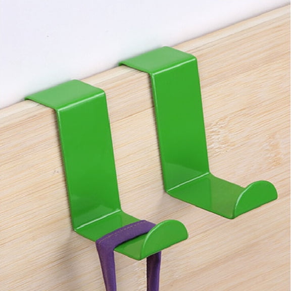GOOHOCHY Stainless Steel Single Door Hook for Clothes Hanging, No-Drill Easy Installation, Green 4.7 Inch Hanger