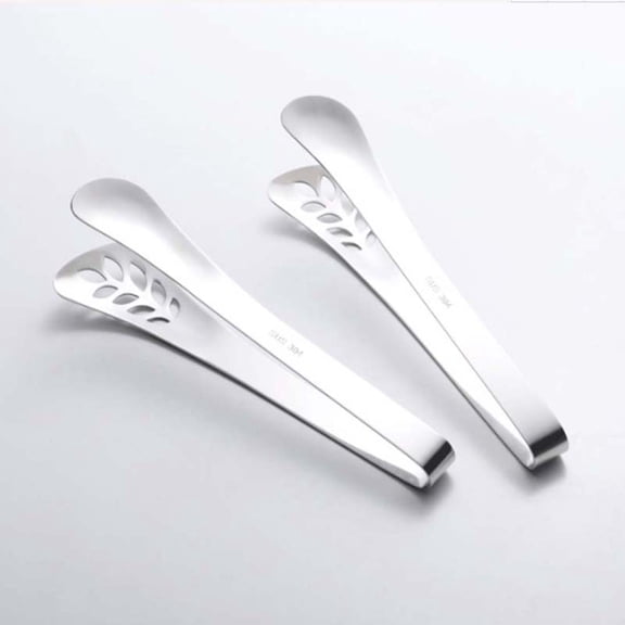 GOOHOCHY Stainless Steel Tong Kitchen Gagdet Server Steak Serving Silver