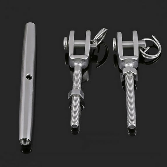 GOOHOCHY Stainless Steel Turnbuckle Heavy Duty Turnbuckle Closed Body Turnbuckle Jaw for Wire Rope( )