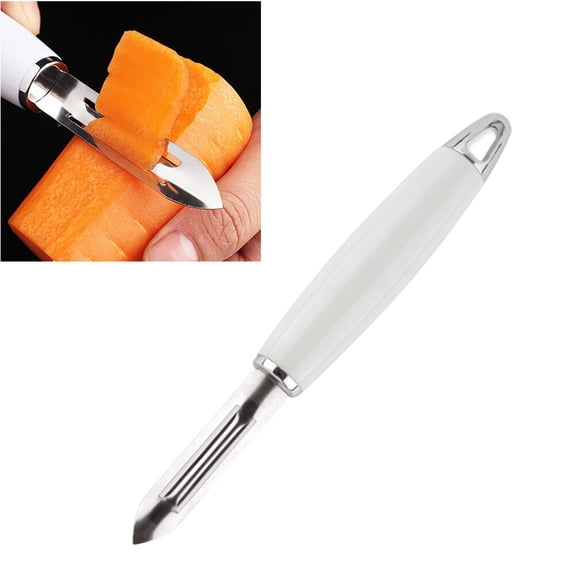 GOOHOCHY 2-Pack Stainless Steel Vegetable Peelers with Ergonomic Non- Handles for Easy Kitchen Use and Food Prep