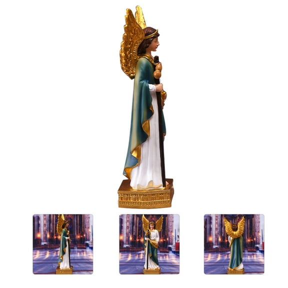 FUEENIRVA Assorted Color Resin Angel Figurine Decorative Statue for Catholicism and Home