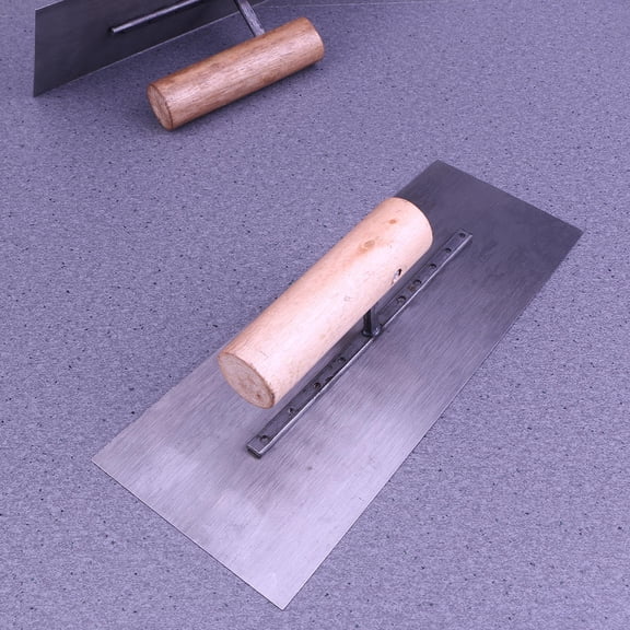GOOHOCHY Steel Finish Trowel with Wooden Handle for Concrete Leveling and Plastering Multi Use 3 Pcs Set