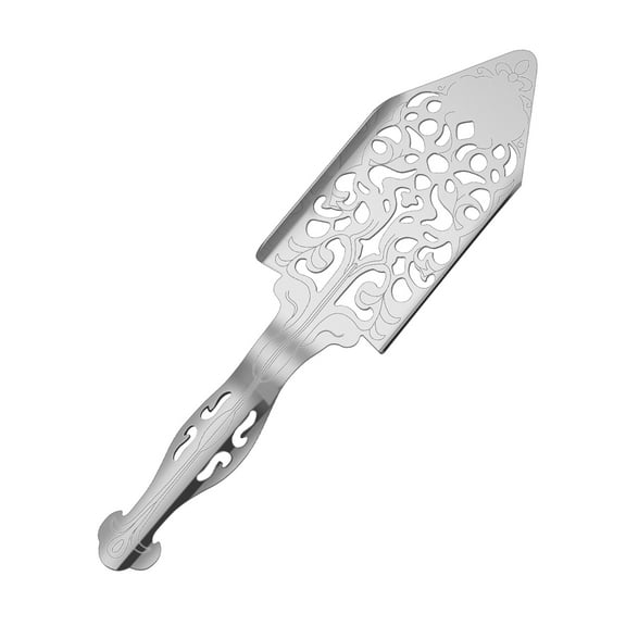 GOOHOCHY Steel Slotted Absinthe Spoon Absinthe Filter Spoon 16.2*4.3CM Silver