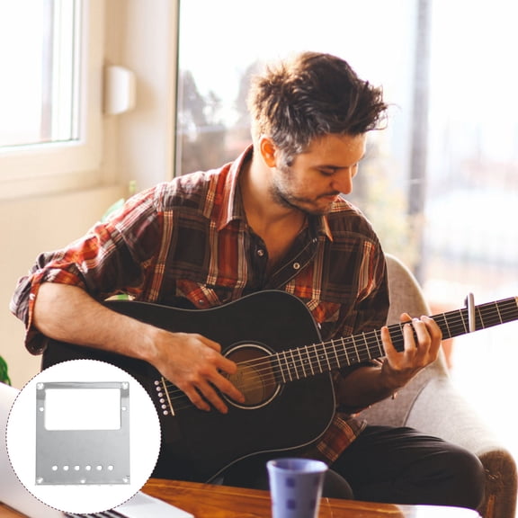 GOOHOCHY Steel Top-Loading Guitar Bridge Plate for TL Electric Guitar Pickup Replacement Parts Accessories 102mm (Silver)