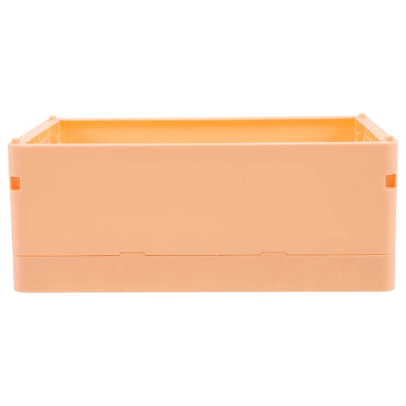HONMEET Folding Orange Plastic Storage Organizer for Home and Office Use
