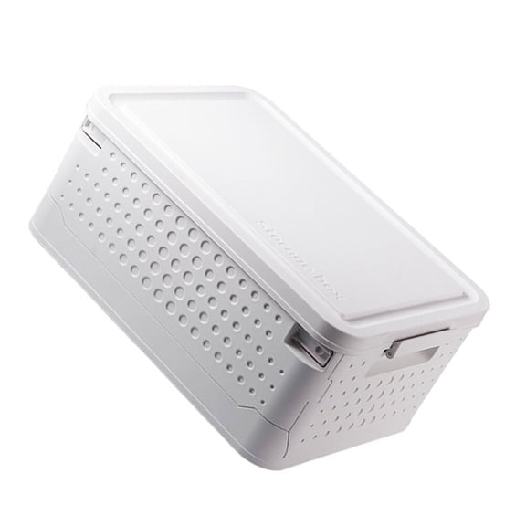 GOOHOCHY Storage Box with Foldable Cubes Collapsible Bin Boxes Bins Crate Office White