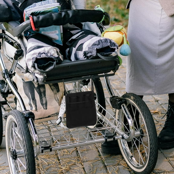 GOOHOCHY Stroller Hanging Storage Bag Large Capacity Foldable Organizer for Diapers Bottles Toys Snacks Cup Phone Holder