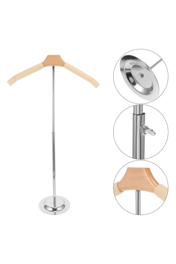 Stylish TShirt Display Stand for Storage in Beige Color Stainless Steel Wood Foam Materials 23.6x15.7 Inches