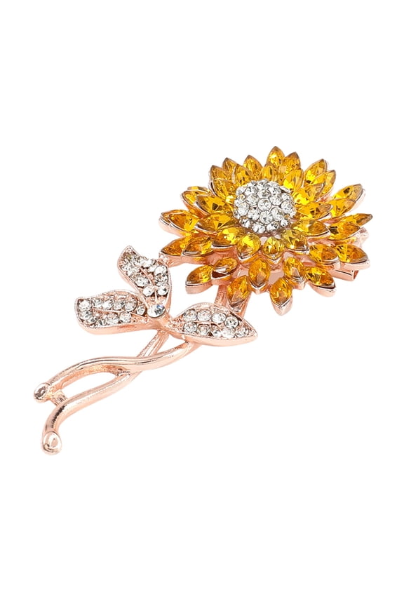 Sunflower Brooch Pin Women Brooch Scarf Hat Label Pin Decorative Clothes Pin Adorn
