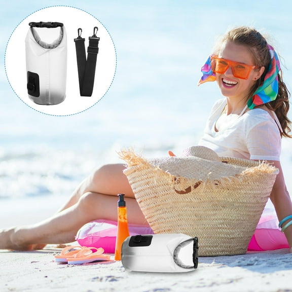 GOOHOCHY Swimming Pool Waterproof Bag 1Pcs PVC Storage Pouch for Rafting 21.4X34CM