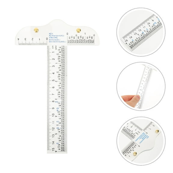 GOOHOCHY T Square Ruler for TShirt Making with Clear Acrylic Material and Precise Markings 12 inches