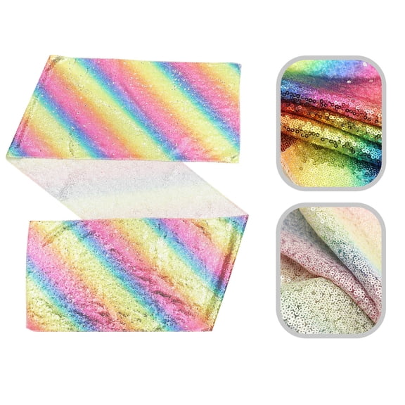 ADDHAT Sequin Table Runner Decorative Table Cloth for Home Party Festival Decor