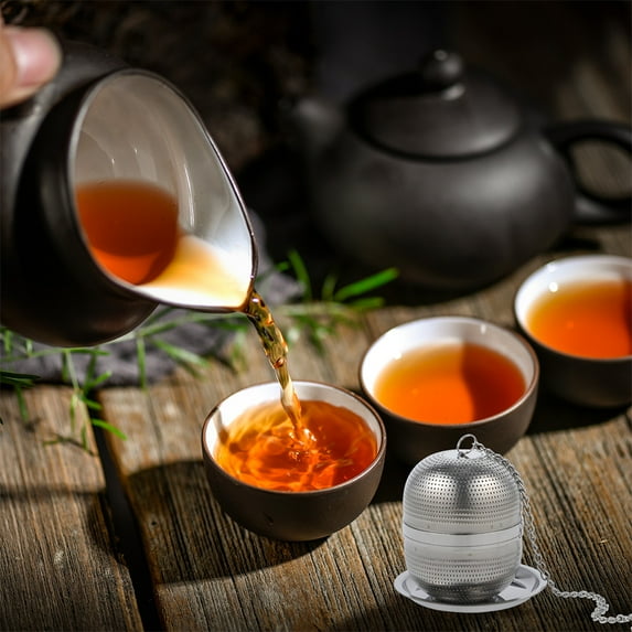 GOOHOCHY Tea Bag Organizer Silver 1Pcs 3.8In Round