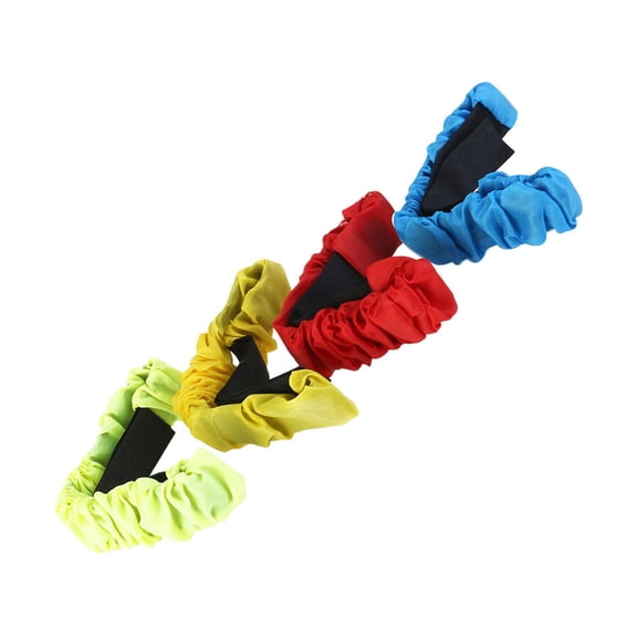 GOOHOCHY Three-leg Race Ropes for Game Use Made of Cloth 4pcs Adjustable Tie Rope Straps Assorted Color