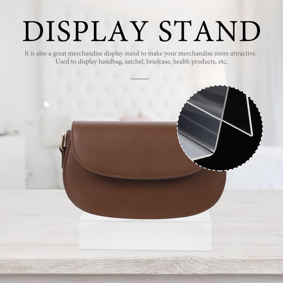 GOOHOCHY Transparent Acrylic Briefcase Display Stand for Retail Shop Use with Durable Construction and Smooth Surface 1pc