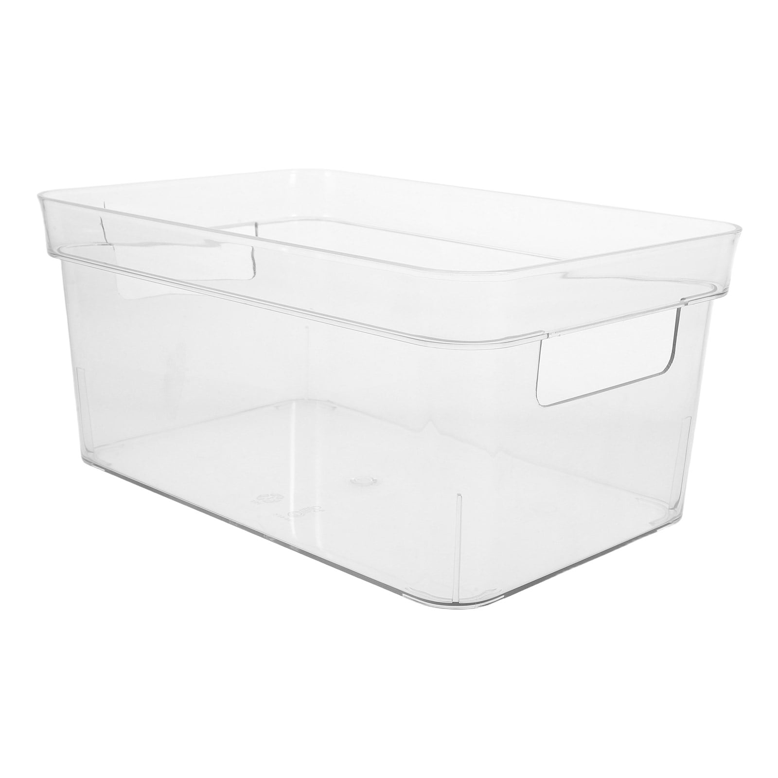 GOOHOCHY Clear PET Storage Box with Handle, Portable Small Organizer ...