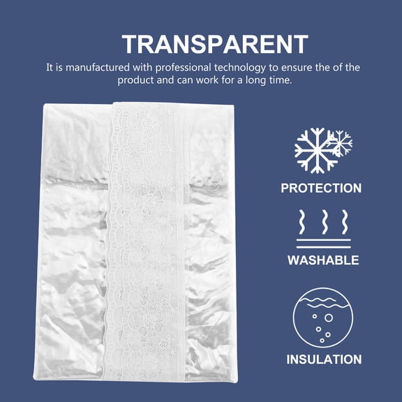 GOOHOCHY Transparent PVC Table Cover Protector Oilproof for Table Use Seamless Waterproof 59x98 Inches