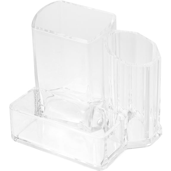 GOOHOCHY Transparent Pen Organizer 1Pack Acrylic Pencil Holder For Students Office Use Cylindrical Shape