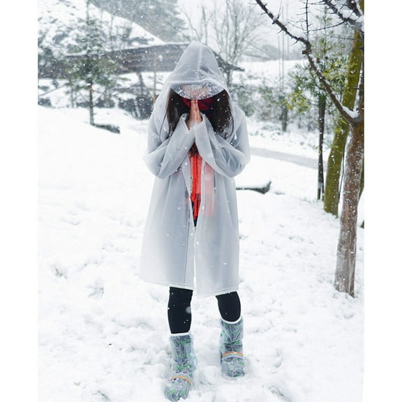 GOOHOCHY Transparent Protective Suit Premium EVA Material Waterproof Lightweight One Size Fits Most Adults